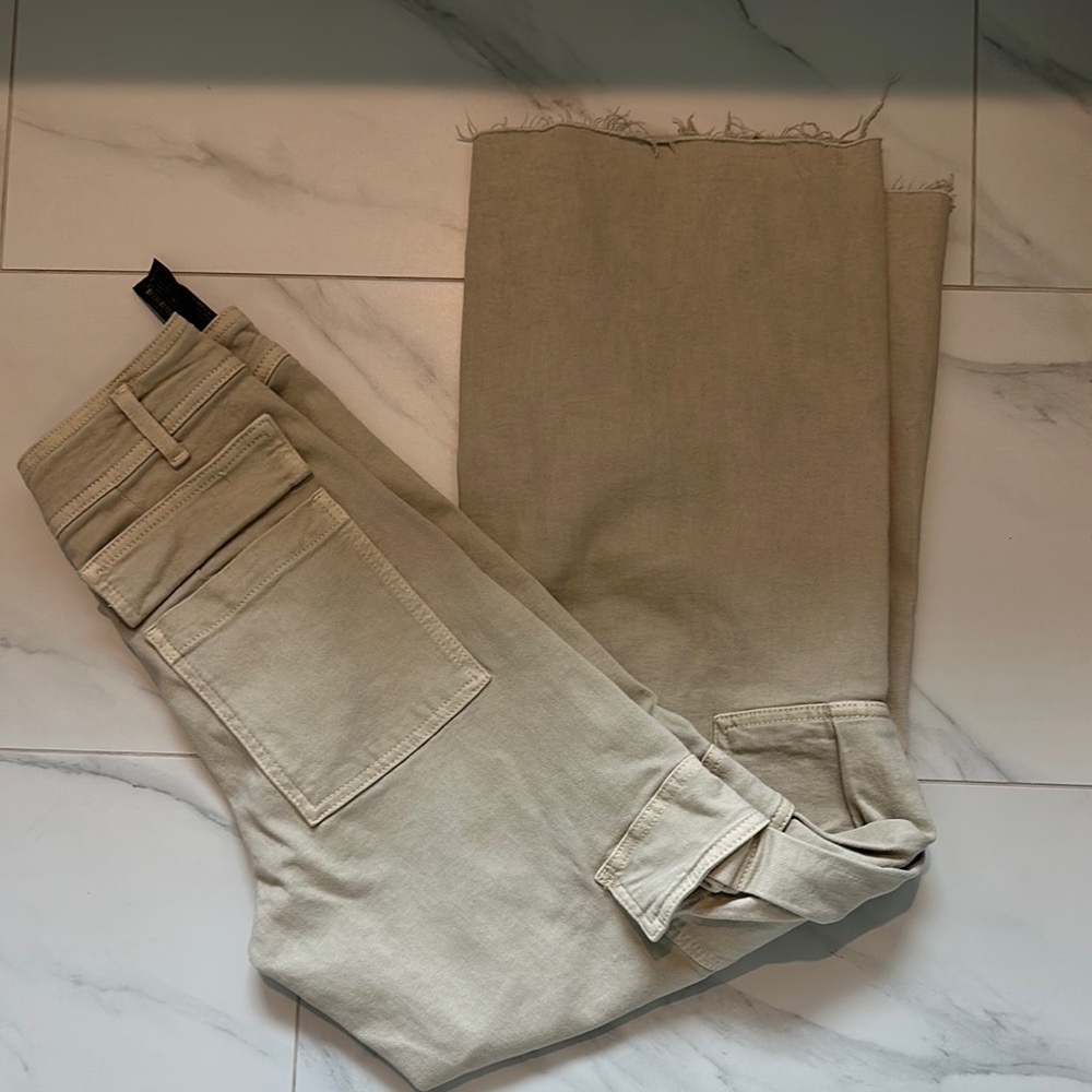 Zara Beige Flare & Wide Leg Jeans